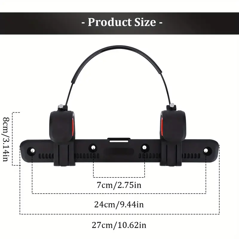 Black Bicycle Side Bag Buckle