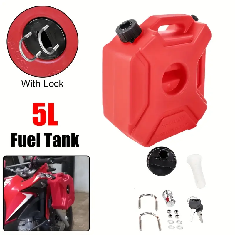 3L/5L (With Lock) Motorcycle Accessory Fuel Tank - Image 3